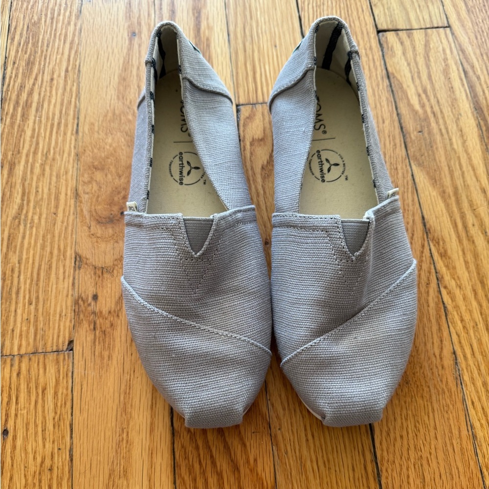 Toms Gray Slip-On Canvas Shoes